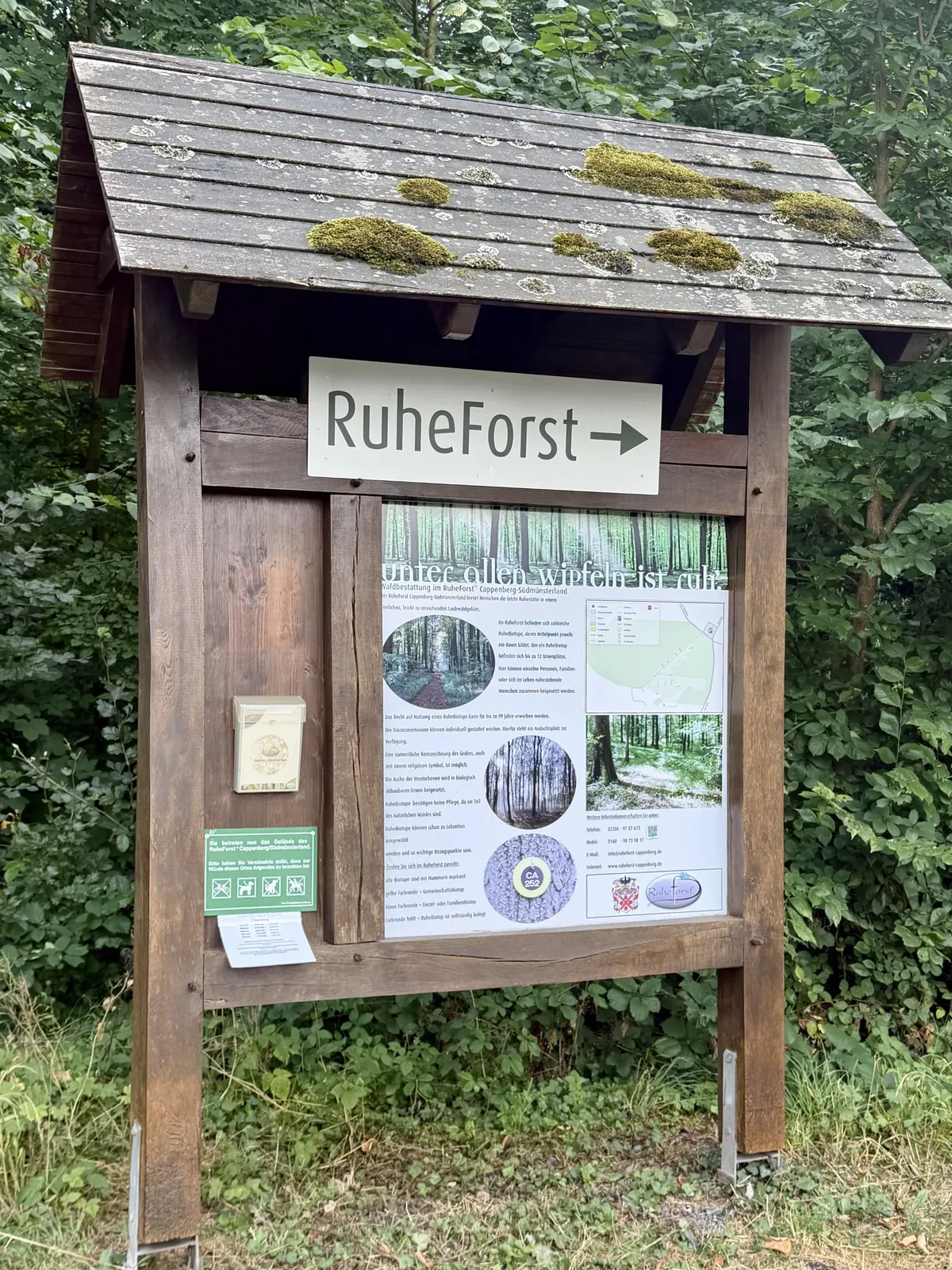 Informationstafel RuheForst Cappenberg